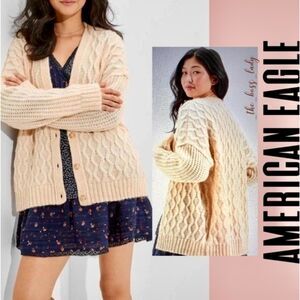 NWT American Eagle Oversized Cable Knit Cardigan